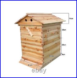 Bee Frames House Super 2-Layer Bee Keeping Box House use for 7PCS Brood Hive UK