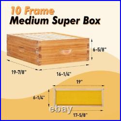 Bee Hive 10 Frame Langstroth Coated Beeswax 2 Deep 1 Medium BeeCastle Beehive