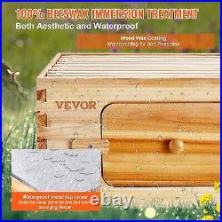 Bee Hive 30 Frame Bee Hives Starter Kit, Beeswax Coated Cedar Wood, 2 Deep +