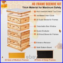 Bee Hive 40 Frame Starter Kit Cedar Wood 2 Deep 2 Medium Boxes Acrylic Windows Bee Hive 40 Frame Starter Kit Cedar Wood 2 Deep 2 Medium Boxes Acrylic Windows
