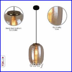 Bee Hive Amber Glass Pendant Ceiling Light with E27