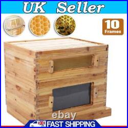 Bee Hive Beekeeping Brood Wooden House Box 10 Frame Complete Beehive Frames