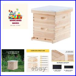 Bee Hive Boxes 10 Frame Langstroth Beehive, Bee Keeping Starter Kit Includes