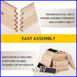 Bee Hive Boxes 10 Frame Langstroth Beehive, Bee Keeping Starter Kit Includes