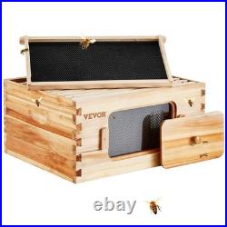 Bee Hive Deep Box Starter Kit, 100% Beeswax Coated Natural Fir Wood, Langstroth