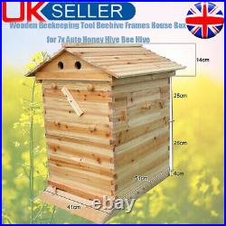 Bee Hive House Super Brood 2-Layer Bee Keeping Box House 7pcs Bee Hive Frames UK