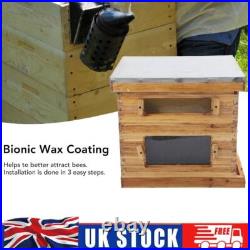 Bee Hive Wooden Beehive Kit 10 Frames Bee with Windows for Beekeeping Wax Coated Bee Hive Wooden Beehive Kit 10 Frames Bee with Windows for Beekeeping Wax Coated