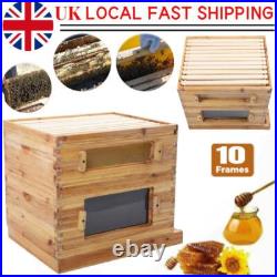 Bee Hive Wooden Beehive Kit 10 Frames Bee with Windows for Beekeeping Wax Coated Bee Hive Wooden Beehive Kit 10 Frames Bee with Windows for Beekeeping Wax Coated