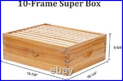 Beecastle 10 Frame Langstroth Bee Hive Coated with 100% Beeswax Includes Beehive