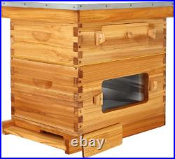Beecastle 10-Frame Langstroth Beehive, Beeswaxed Coated Bee Hive Starter Kit for