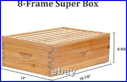 Beecastle 8 Frame Langstroth Bee Hive Coated with 100% Beeswax Includes Beehive