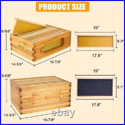 Beecastle 8 Frame Langstroth Beehive, Bee Hive Beeswaxed Coated Beehive Starter