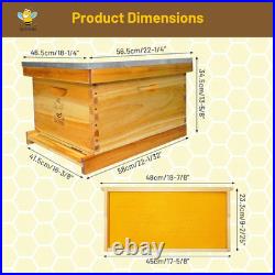 Beehive 10 Frame Bee Hives Complete Bee Hive Box Kit with 100% Beeswax Includes