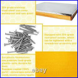 Beehive 10 Frame Bee Hives Complete Bee Hive Box Kit with 100% Beeswax Includes