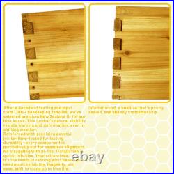 Beehive 10 Frame Bee Hives Complete Bee Hive Box Kit with 100% Beeswax Includes