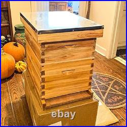 Beehive 10 Frame Bee Hives and Supplies Starter Kit, Bee Hive for Beginner