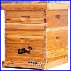 Beehive 10 Frame Bee Hives and Supplies Starter Kit, Bee Hive for Beginner, H