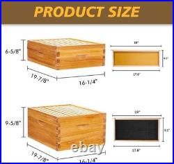 Beehive 10 Frame Bee Hives and Supplies Starter Kit, Bee Hive for Beginner, H