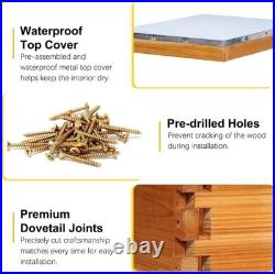 Beehive 10 Frame Bee Hives and Supplies Starter Kit, Bee Hive for Beginner, H