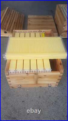 Beehive 7pc plastic flow frames 10 brood frames. Beekeeping honey