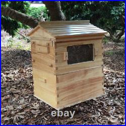 Beehive Beekeeping Super Brood House Box & 7 Auto Flowing Honey Bee Hive Frames