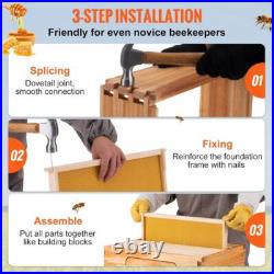 Beehive Box Kit Bee Honey Hive 10 Frames Complete Beehive Kit Natural Wooden