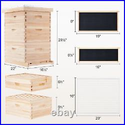 Beehive Box Kit with 30 Frame Complete Set 20 Deep & 10 Medium Frames