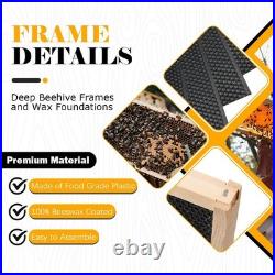 Beehive Frames and Waxed Foundations 20 Pack for Deep Brood Hives 9-1 BeeCastle