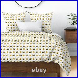 Beehive Honey Garden Insect Pollinator Bee Hive Sateen Duvet Cover by Roostery