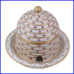 Beehive Honeypot Coalport Worcester Porcelain h10cm x w13cm Circa 1810