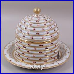 Beehive Honeypot Coalport Worcester Porcelain h10cm x w13cm Circa 1810