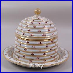 Beehive Honeypot Coalport Worcester Porcelain h10cm x w13cm Circa 1810