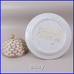 Beehive Honeypot Coalport Worcester Porcelain h10cm x w13cm Circa 1810