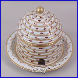 Beehive Honeypot Coalport Worcester Porcelain h10cm x w13cm Circa 1810