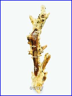 Beehive Sculpture 100cm with 20 Bees, Teak Root Ornament