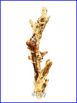 Beehive Sculpture 100cm with 20 Bees, Teak Root Ornament
