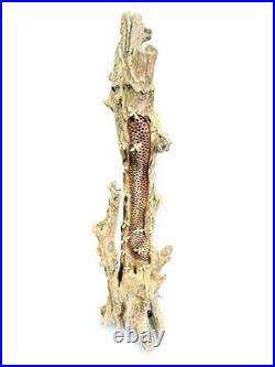 Beehive Sculpture 100cm with 20 Bees, Teak Root Ornament