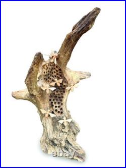Beehive Sculpture 60cm with 8 Bees, Teak Root Ornament Beehive Sculpture 60cm with 8 Bees, Teak Root Ornament