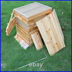 Beehive Super Beekeeping Brood House Box with7 Free Flow Auto Honey Bee Hive Frame