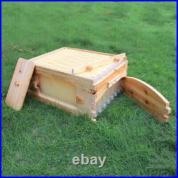 Beehive Super Beekeeping Brood House Box with7 Free Flow Auto Honey Bee Hive Frame