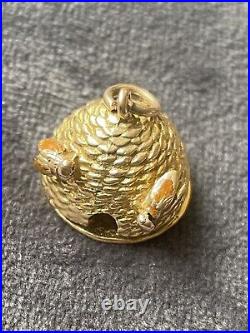 Beehive and Bee? Opening 9ct Gold Charm You Are My Queen engraved