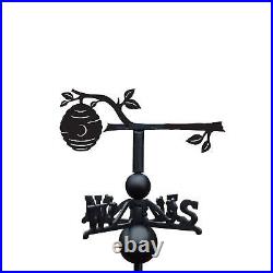 Beehive on Branch Iron Weathervane