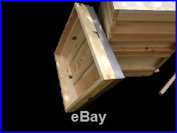 Beehive with Two Supers British National Solid Pine with Open Mesh Floor