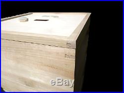Beehive with Two Supers British National Solid Pine with Open Mesh Floor