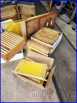 Beehives Job Lot Wooden Beehive Boxes & Frames, Smoker, Honey Extractor Drum