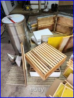 Beehives Job Lot Wooden Beehive Boxes & Frames, Smoker, Honey Extractor Drum