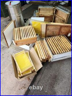 Beehives Job Lot Wooden Beehive Boxes & Frames, Smoker, Honey Extractor Drum