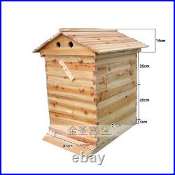 Beekeeper Beekeeping Honey Bee House+ 7PCS Wooden Hive Frame Beehive Brood Box
