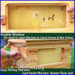 Beekeeping Box Beehive House +7X Honey Bee Hive Frames Brood House+ Gloves