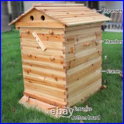 Beekeeping Box Beehive House +7X Honey Bee Hive Frames Brood House+ Gloves